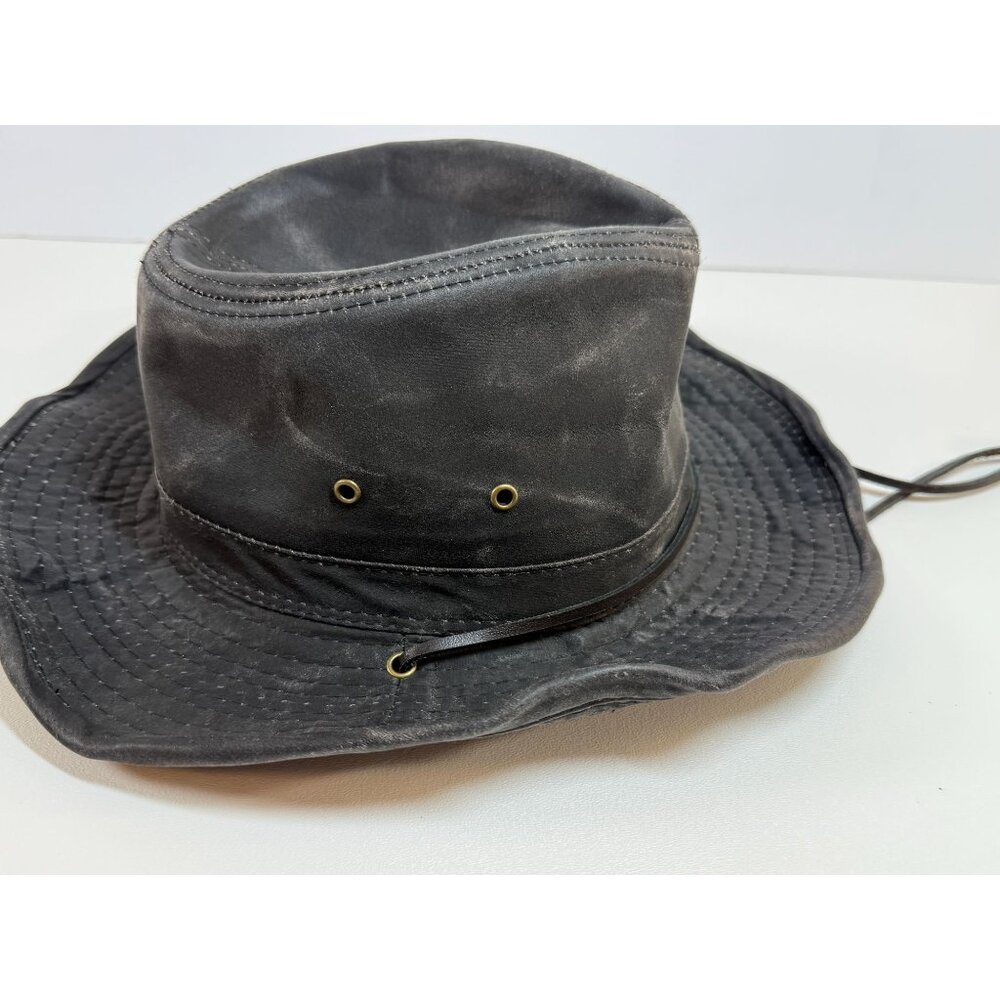 DPC Dorfman Pacific Men's Dark Brown/Black Weathered Outback Hat Size XL‎ 7 5/8"